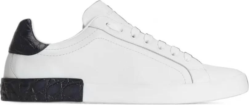 Dolce & Gabbana Portofino kalfsleren sneakers Wit