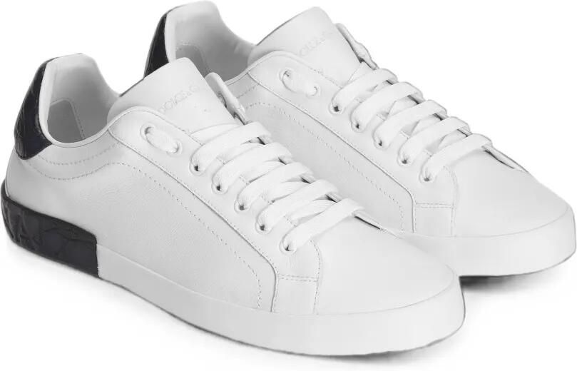 Dolce & Gabbana Portofino kalfsleren sneakers Wit - Foto 2