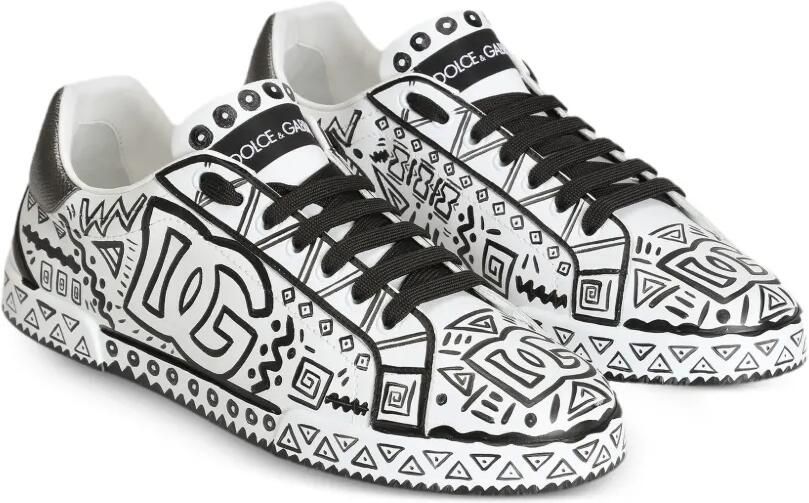 Dolce & Gabbana Portofino kalfsleren sneakers Wit - Foto 3