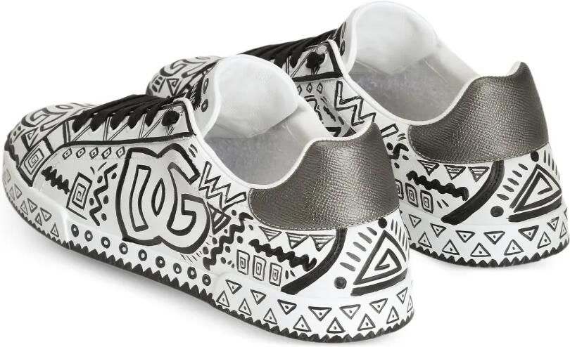 Dolce & Gabbana Portofino kalfsleren sneakers Wit - Foto 4
