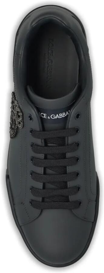 Dolce & Gabbana Portofino kalfsleren sneakers Zwart - Foto 4