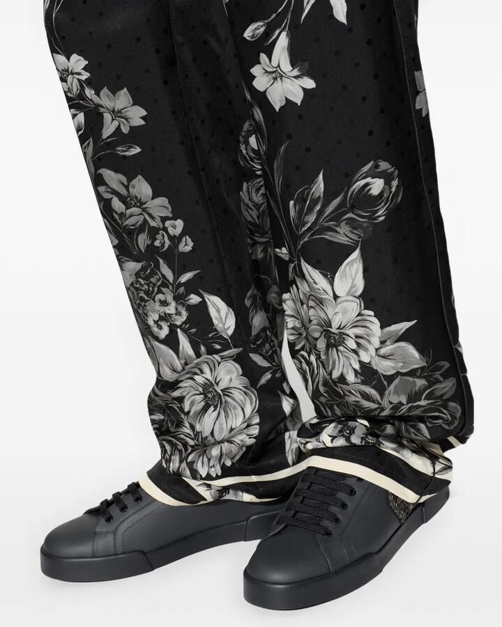 Dolce & Gabbana Portofino kalfsleren sneakers Zwart - Foto 2
