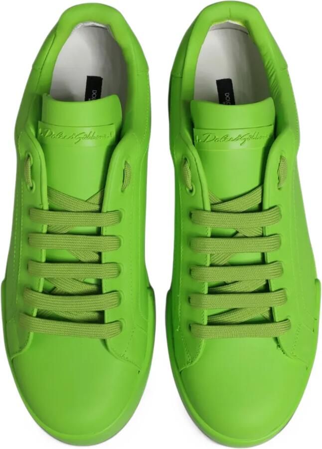 Dolce & Gabbana Portofino leather sneakers Groen - Foto 2