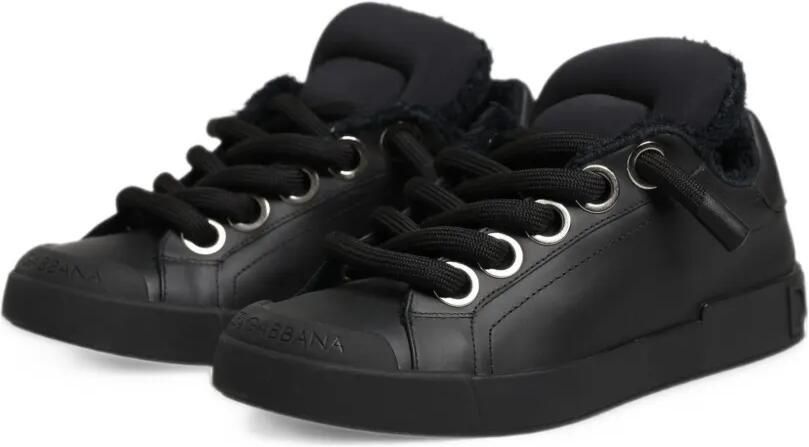 Dolce & Gabbana Portofino leather sneakers Zwart - Foto 4