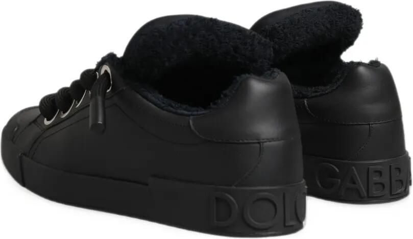 Dolce & Gabbana Portofino leather sneakers Zwart - Foto 3