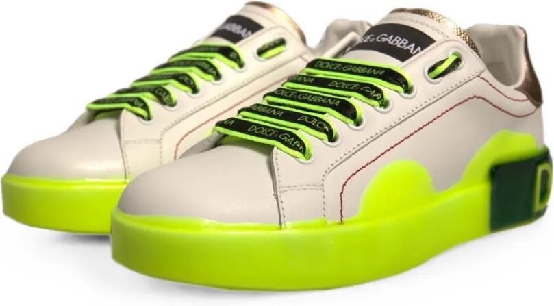 Dolce & Gabbana Portofino leren sneakers Beige