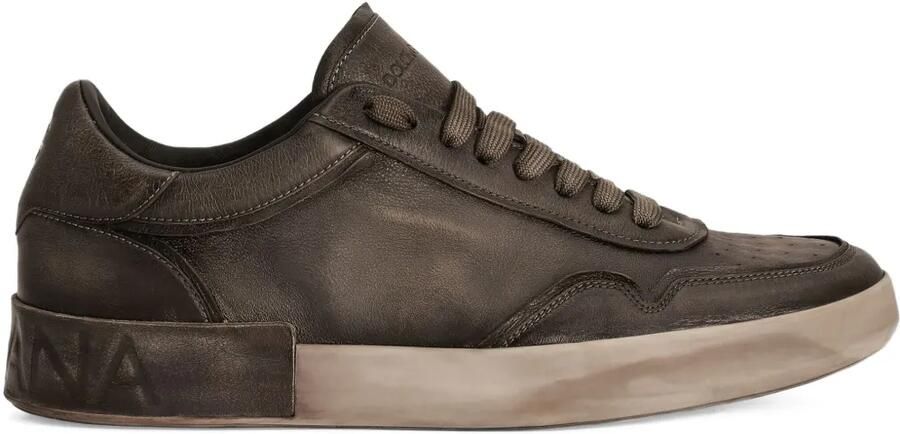 Dolce & Gabbana Portofino leren sneakers Bruin