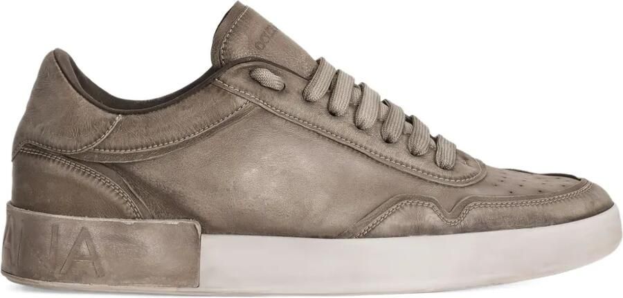 Dolce & Gabbana Portofino leren sneakers Grijs
