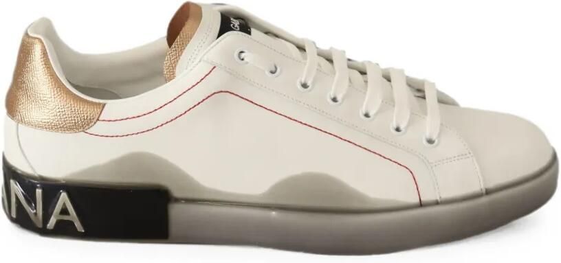 Dolce & Gabbana Portofino leren sneakers Wit