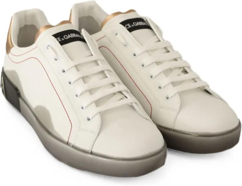 Dolce & Gabbana Portofino leren sneakers Wit - Foto 3