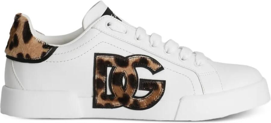 Dolce & Gabbana Portofino Light Strobel nappa kalfsleren sneakers Wit