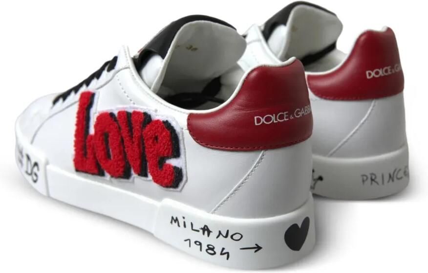 Dolce & Gabbana Portofino Love sneakers met patch Wit - Foto 3