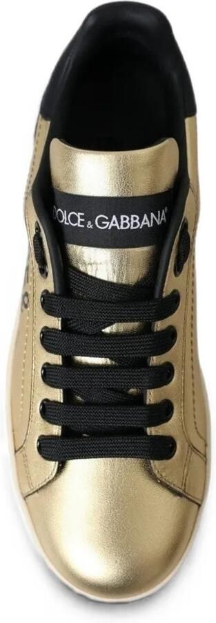 Dolce & Gabbana Portofino metallic sneakers Goud - Foto 5