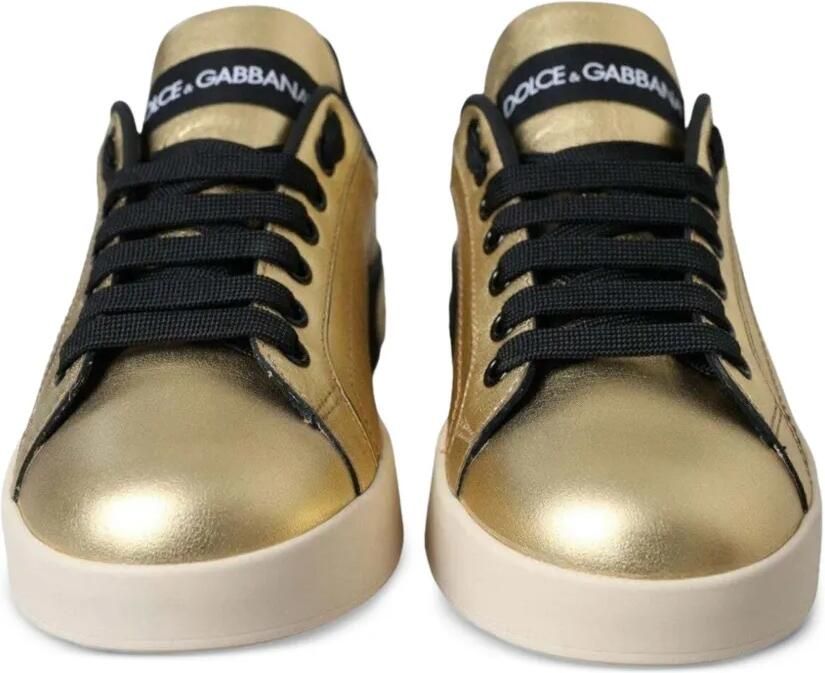 Dolce & Gabbana Portofino metallic sneakers Goud - Foto 2