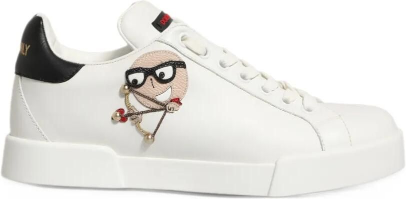Dolce & Gabbana Portofino patch sneakers Wit