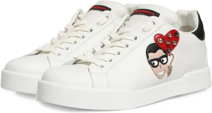 Dolce & Gabbana Portofino patch sneakers Wit - Foto 4