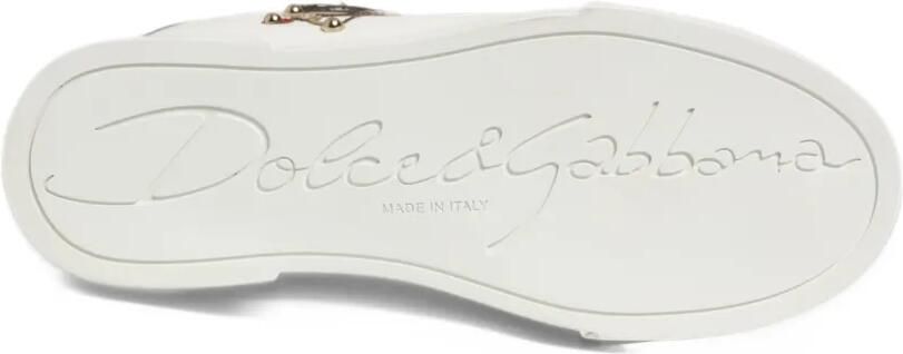 Dolce & Gabbana Portofino patch sneakers Wit - Foto 5