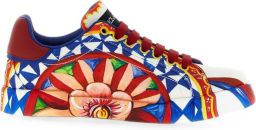 Dolce & Gabbana Portofino sneakers met Carretto-print Wit
