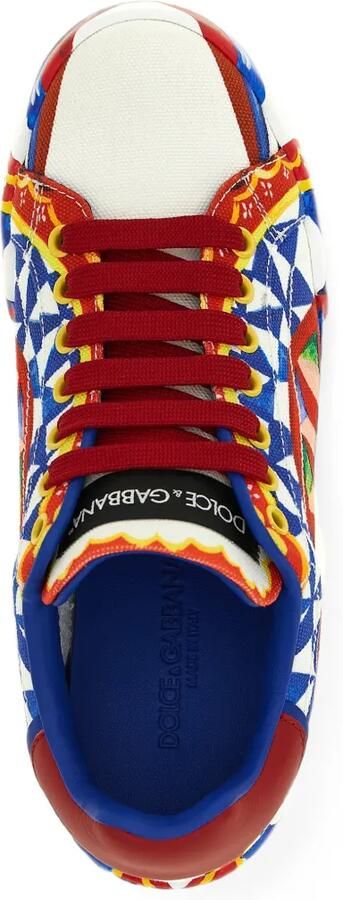 Dolce & Gabbana Portofino sneakers met Carretto-print Wit - Foto 4