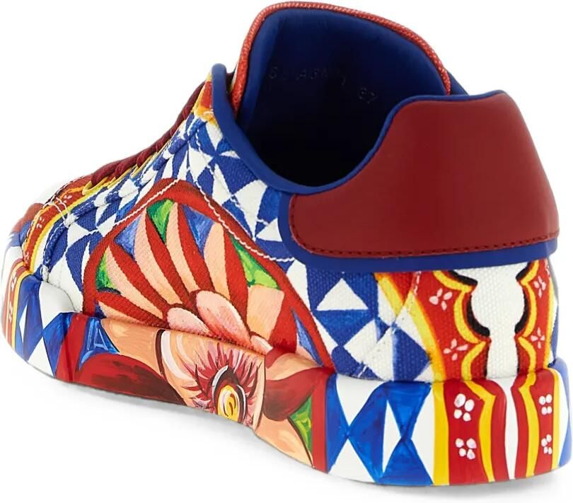 Dolce & Gabbana Portofino sneakers met Carretto-print Wit - Foto 3