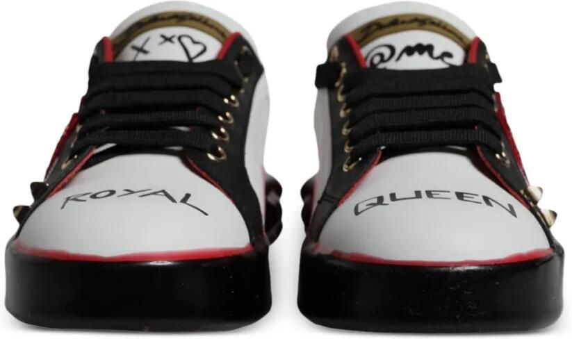 Dolce & Gabbana Portofino sneakers met hartpatch Wit - Foto 2