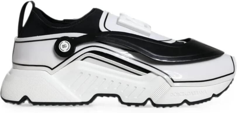 Dolce & Gabbana Portofino sneakers met logoplakkaat Wit