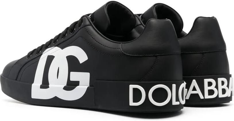 Dolce & Gabbana Portofino sneakers met logoprint Zwart