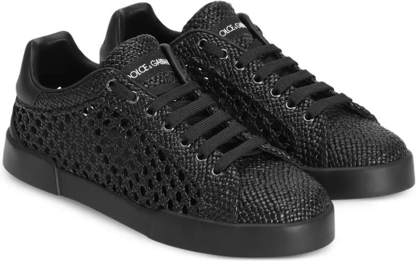 Dolce & Gabbana Portofino sneakers van geweven leer Zwart - Foto 3