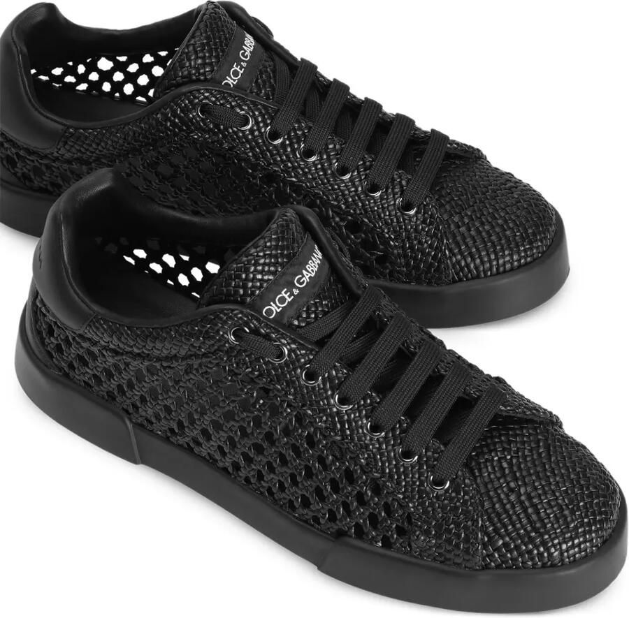 Dolce & Gabbana Portofino sneakers van geweven leer Zwart - Foto 2
