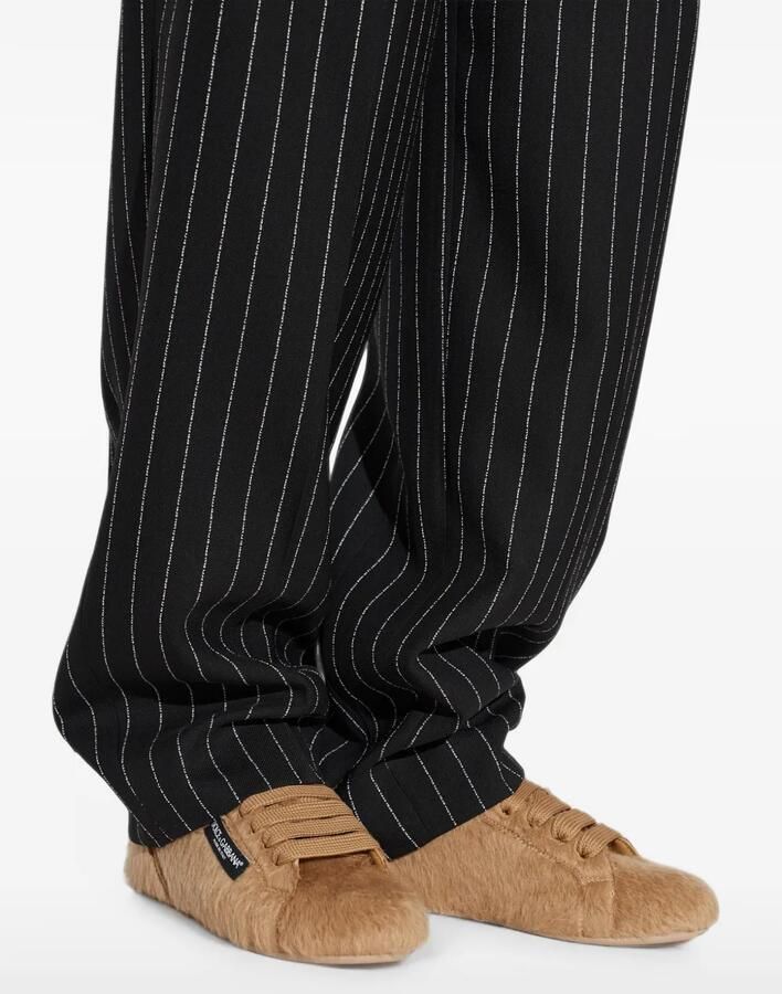 Dolce & Gabbana Portofino Soft alpaca sneakers Beige