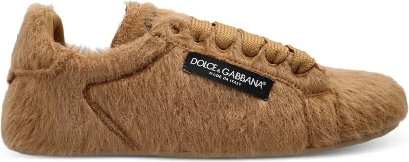 Dolce & Gabbana Portofino Soft alpaca sneakers Beige - Foto 5