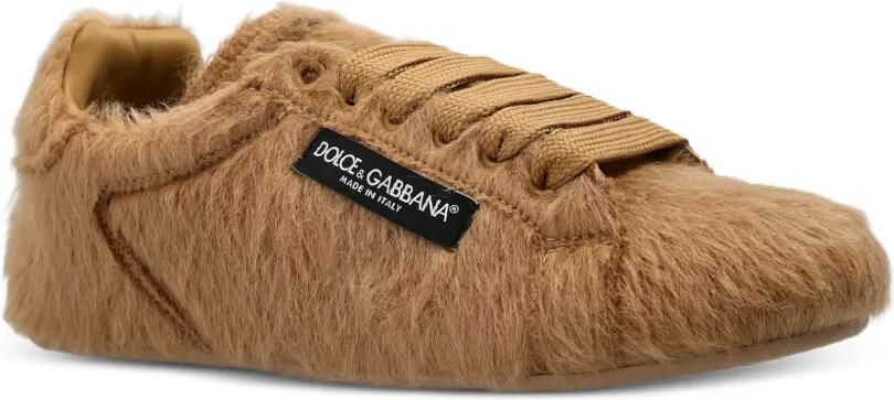 Dolce & Gabbana Portofino Soft alpaca sneakers Beige - Foto 4