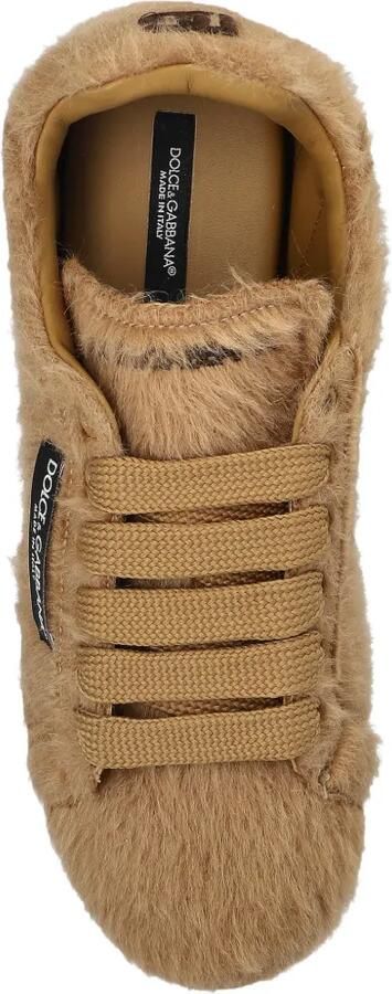 Dolce & Gabbana Portofino Soft alpaca sneakers Beige - Foto 2