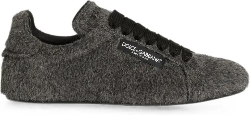 Dolce & Gabbana Portofino Soft alpaca sneakers Grijs