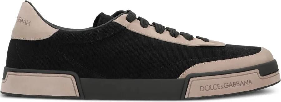 Dolce & Gabbana Portofino Yacht sneakers met kalfsleer vlak Zwart