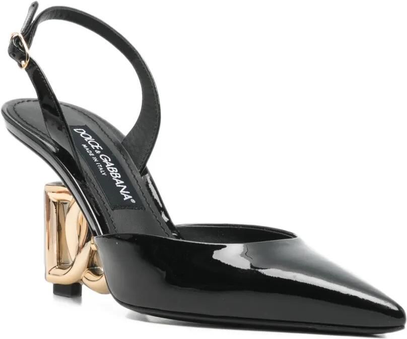 Dolce & Gabbana Pre-Owned Slingback pumps met DG-hak Zwart - Foto 2
