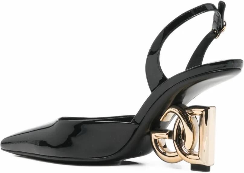 Dolce & Gabbana Pre-Owned Slingback pumps met DG-hak Zwart - Foto 3
