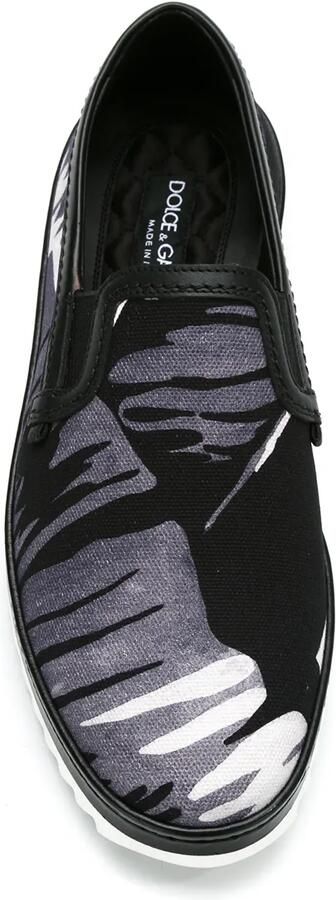 Dolce & Gabbana printed slip-on sneakers Zwart - Foto 2