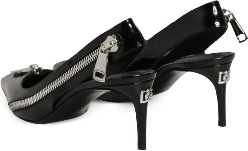 Dolce & Gabbana Pumps met gelakte afwerking en rits Zwart - Foto 4