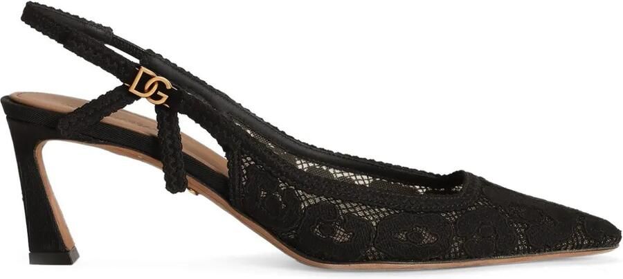 Dolce & Gabbana Pumps met kanten applicatie Zwart