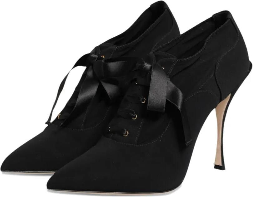 Dolce & Gabbana Pumps met puntige neus en veters Zwart - Foto 5