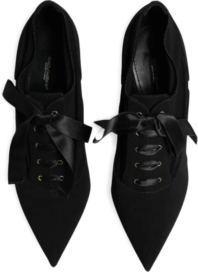 Dolce & Gabbana Pumps met puntige neus en veters Zwart - Foto 3