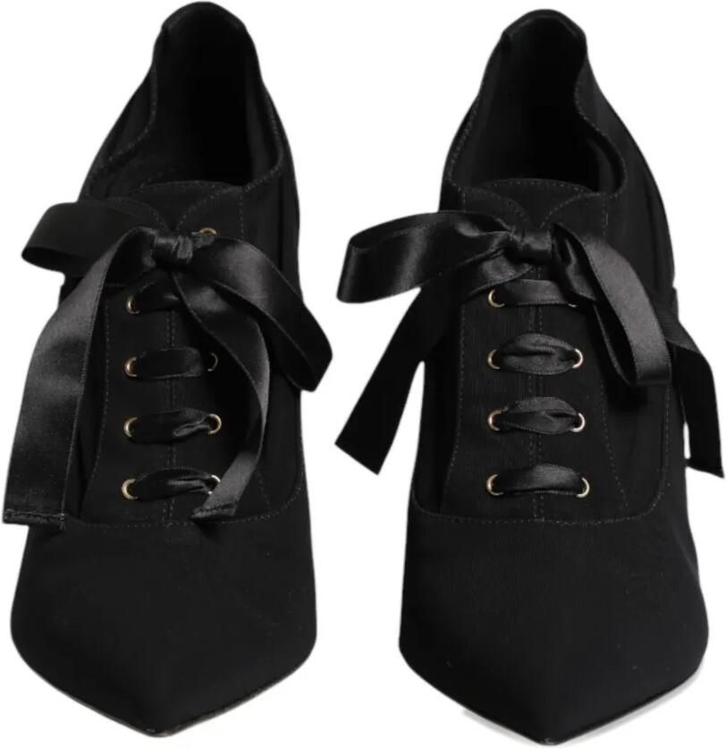 Dolce & Gabbana Pumps met puntige neus en veters Zwart - Foto 2