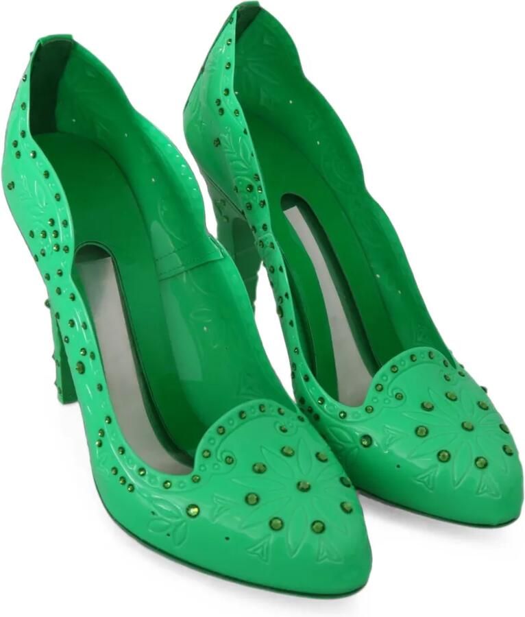 Dolce & Gabbana Pumps met uitgesneden details en verfraaid met kristallen Groen - Foto 2