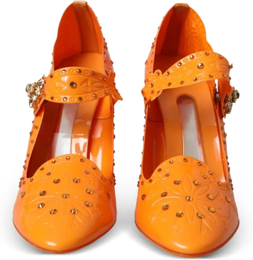 Dolce & Gabbana Pumps verfraaid met kristallen en bloemen Oranje - Foto 3