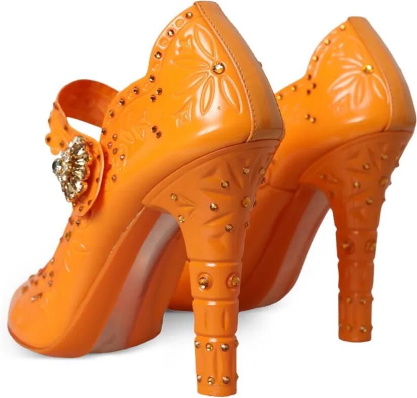 Dolce & Gabbana Pumps verfraaid met kristallen en bloemen Oranje - Foto 4
