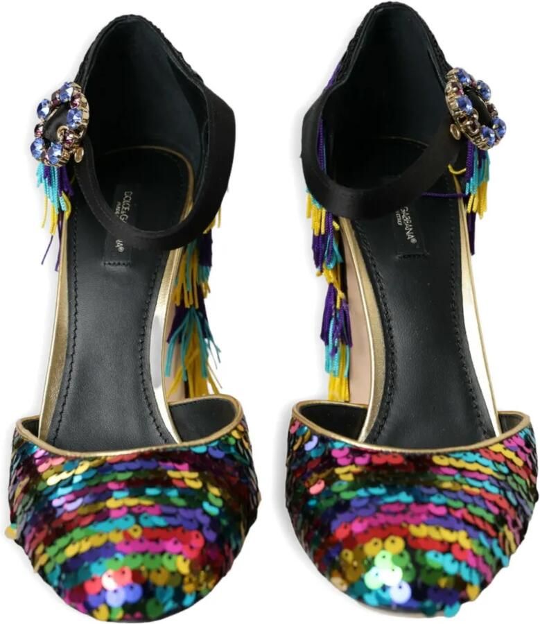 Dolce & Gabbana Pumps verfraaid met pailletten en franje Zwart - Foto 2