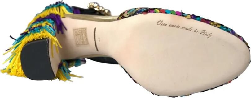 Dolce & Gabbana Pumps verfraaid met pailletten en franje Zwart - Foto 4