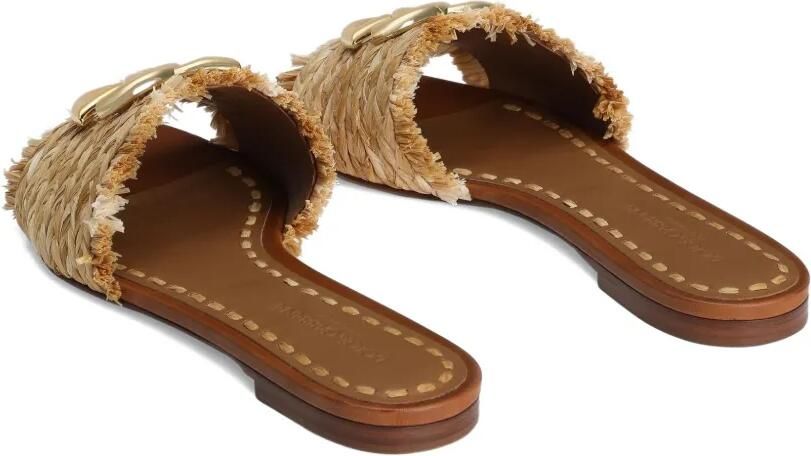 Dolce & Gabbana Raffia flatjes met logo Grijs - Foto 3