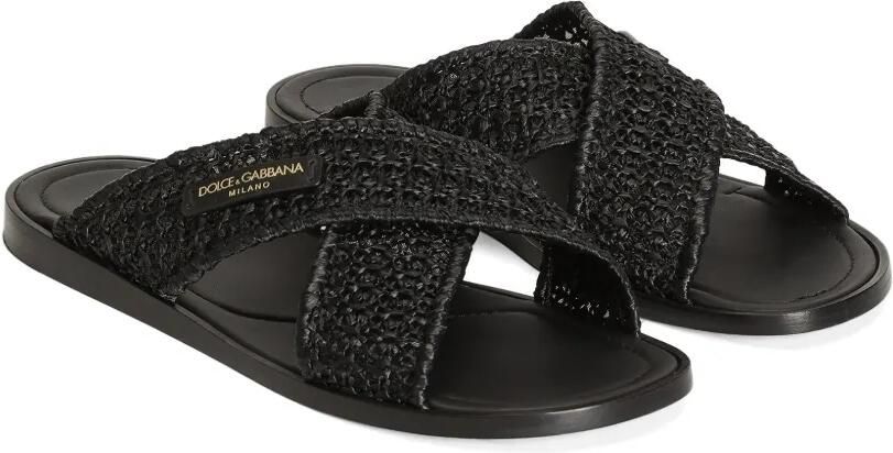 Dolce & Gabbana Raffia sandalen Zwart - Foto 3